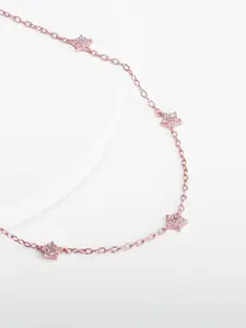 GIVA Sterling Silver Rose Gold-Plated Necklace