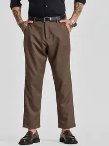 Snitch Men Mid-Rise Regular Fit Formal Trousers