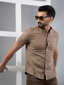 Crimsoune Club Men Classic Slim Fit Opaque Casual Shirt