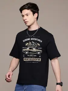 Moda Rapido Men Printed Raw Edge T-shirt