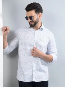 Crimsoune Club Men Classic Slim Fit Opaque Printed Casual Shirt