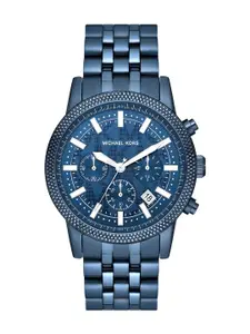 Michael Kors Men Embellished Dial & Stainless Steel Straps Analogue Watch AK_MKO1165