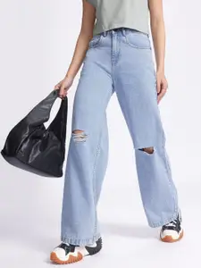 glitchez Women Wide Leg Cotton Comfort Jeans