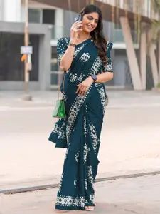 KALINI Batik Silk Blend Bagru Saree