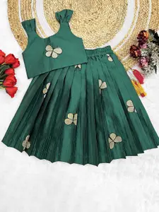 FELIZ THE DESIGNER STUDIO Girls Embroidered Thread Work Lehenga & Blouse