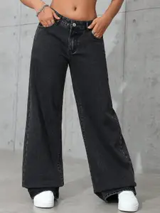 DressBerry Women Comfort Straight Fit High-Rise Light Fade Acid Wash Stretchable Jeans