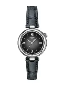 TISSOT Women Embellished Dial & Leather Straps Analogue Watch T1520101603800