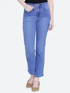 FCK-3 Women Straight Fit High-Rise Light Fade Stretchable Jeans