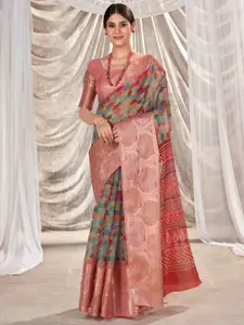 Mitera Floral Zari Organza Banarasi Saree