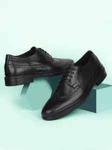 Hush Puppies Men Leather Lace-Up Formal Brogues