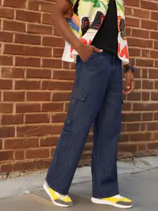 Kook N Keech Men Cargo Baggy Wide Leg Jeans