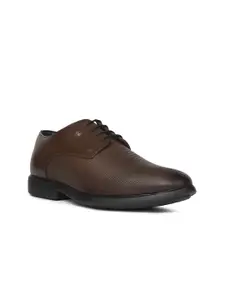 Bata Men Textured Lace-Up Formal Derby Shoes