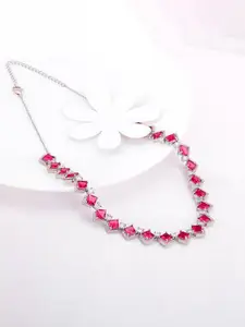 GIVA Sterling Silver Rose Gold-Plated Necklace