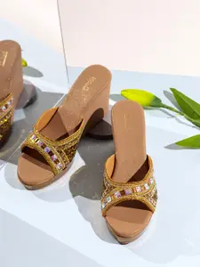Inc 5 Embellished Ethnic Wedge Sandals