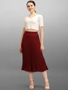 Moda Rapido Pleated Midi Skirt