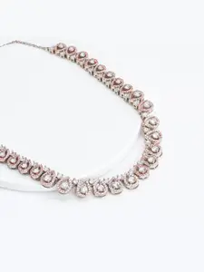 GIVA Silver Rhodium-Plated Necklace