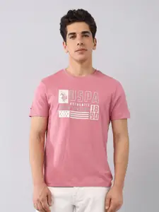 U.S. Polo Assn. Denim Co. Men Brand Logo Printed Slim Fit T-shirt