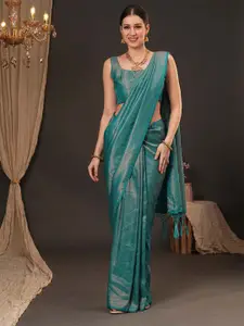 Mitera Woven Design Zari Silk Blend Kanjeevaram Saree