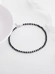 GIVA 925 Silver-Plated Artificial Beads Beaded Swaying Shadows Anklets