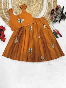 FELIZ THE DESIGNER STUDIO Girls Embroidered Thread Work Lehenga & Blouse