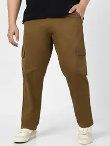 Urbano Plus Men Regular Fit Solid Cargo Chino Pant with 6 Pockets Stretchable
