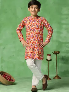 BAESD Boys Printed Regular Kurta with Trousers