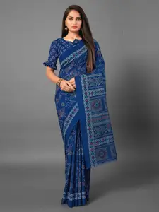 Mitera Floral Silk Blend Baluchari Saree