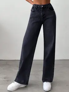 DressBerry Women Comfort Straight Fit High-Rise Light Fade Acid Wash Stretchable Jeans