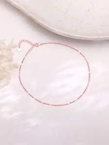 GIVA 925 Silver Rose Gold-Plated Anklets