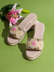 Inc 5 Embellished Ethnic Wedge Sandals