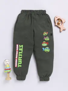YK X Minute Mirth Boys Ninja Turtles Printed Cotton Joggers