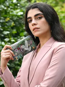 Anuschka Hand Painted Wings of Peace Leather Accordion Flap Wallet