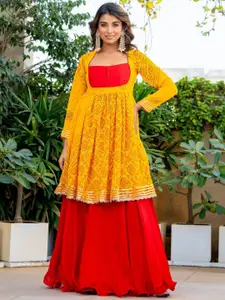 HOUSE OF JAMOTI Printed Ready to Wear Lehenga & Blouse With Dupatta