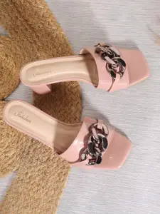 Padchin Embellished Party Block Sandals