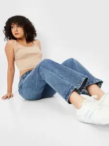 max Women Low Distress Light Fade Jeans