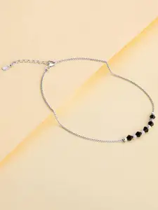 GIVA 925 Silver Artificial Beads Beaded Gypsy Gleams Anklets