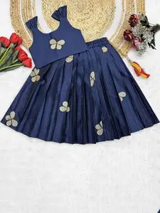 FELIZ THE DESIGNER STUDIO Girls Embroidered Thread Work Lehenga & Blouse