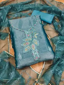 Panzora Ethnic Motifs Embroidered Sequinned Unstitched Dress Material