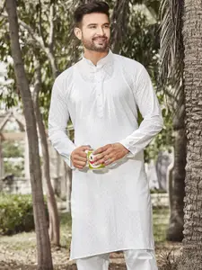 Authentics Mandarin Collar Pure Cotton Straight Kurta