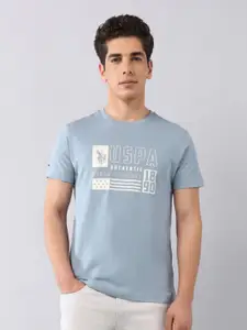 U.S. Polo Assn. Denim Co. Men Brand Logo Printed Pockets Slim Fit T-shirt
