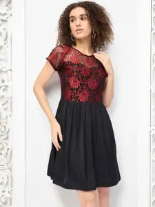 all about you Floral Print Fit & Flare Dress