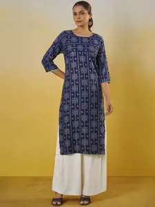 Anouk Bandhani Printed Gotta Patti Straight Kurta