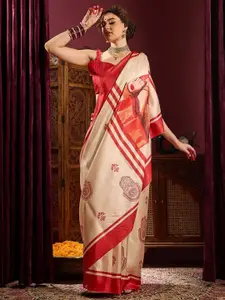 Mitera Ethnic Motifs Silk Blend Garad Saree