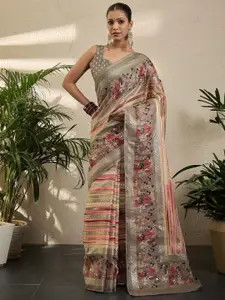 Mitera Kalamkari Silk Blend Kota Saree