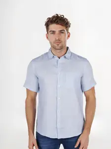 Celio Men Classic Opaque Pure Linen Casual Shirt