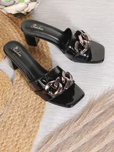 Padchin Embellished Party Block Sandals