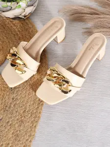 Padchin Embellished Party Block Sandals