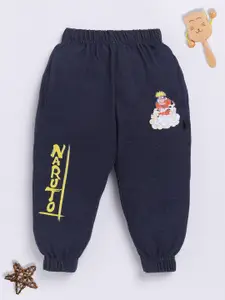 YK X Minute Mirth Boys Pure Cotton Naruto Printed Relaxed Fit Joggers