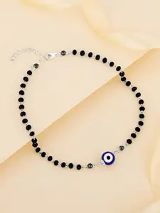 GIVA Rhodium-Plated Anklet