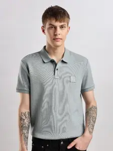 Calvin Klein Jeans Men Polo Collar Applique T-shirt